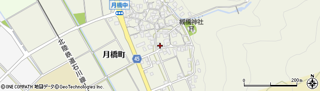 石川県白山市月橋町ル165周辺の地図