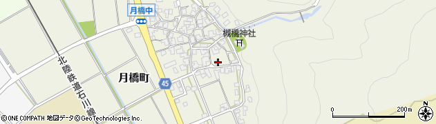 石川県白山市月橋町ル160周辺の地図