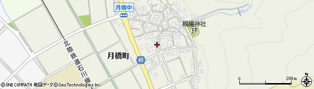 石川県白山市月橋町ル167-1周辺の地図