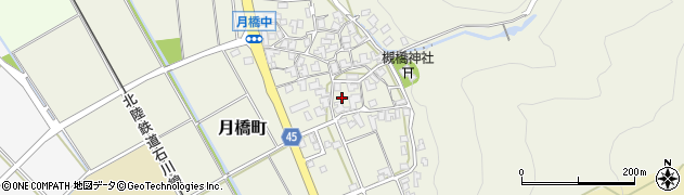 石川県白山市月橋町ル164周辺の地図