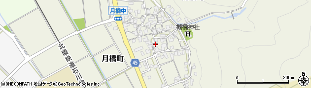石川県白山市月橋町ル164-1周辺の地図