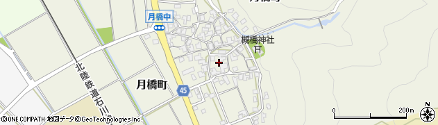石川県白山市月橋町ル163周辺の地図