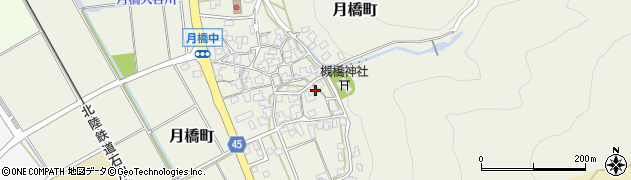石川県白山市月橋町ル157周辺の地図