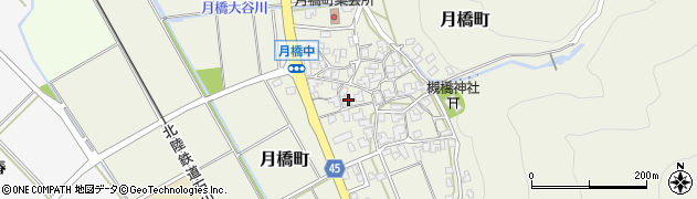 石川県白山市月橋町ル175周辺の地図
