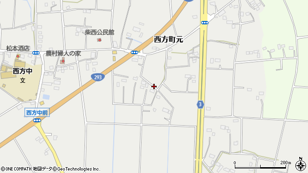 〒322-0604 栃木県栃木市西方町元の地図