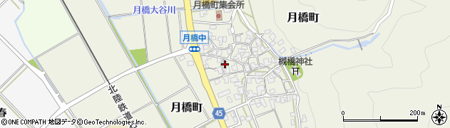 石川県白山市月橋町ル176周辺の地図