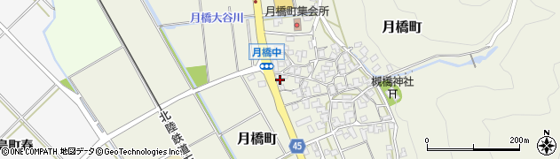 石川県白山市月橋町ル8周辺の地図