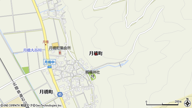 〒920-2104 石川県白山市月橋町の地図