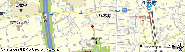 群馬県渋川市八木原周辺の地図