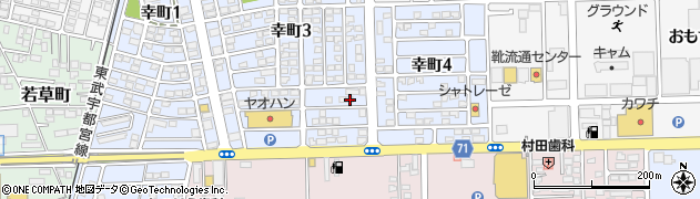 栃木県下都賀郡壬生町幸町3丁目7-11周辺の地図