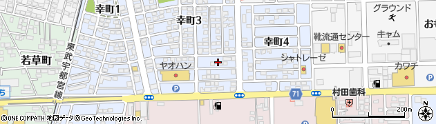 栃木県下都賀郡壬生町幸町3丁目7周辺の地図