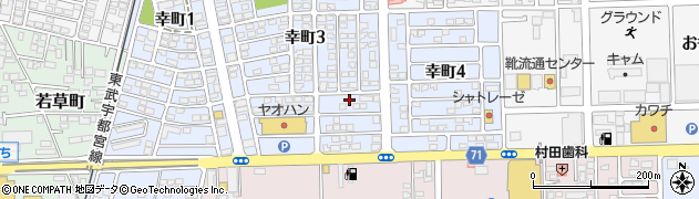 栃木県下都賀郡壬生町幸町3丁目7-4周辺の地図