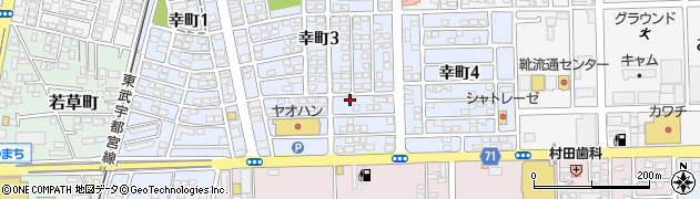栃木県下都賀郡壬生町幸町3丁目7-2周辺の地図