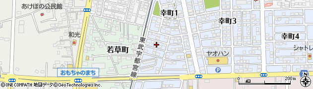 栃木県下都賀郡壬生町幸町1丁目7周辺の地図