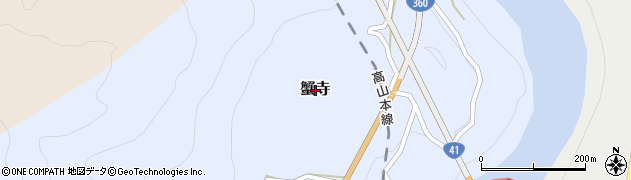 富山県富山市蟹寺周辺の地図