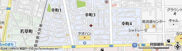栃木県下都賀郡壬生町幸町3丁目11-9周辺の地図