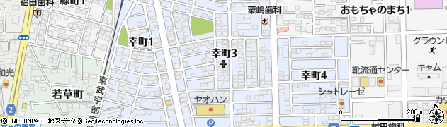 栃木県下都賀郡壬生町幸町3丁目11周辺の地図