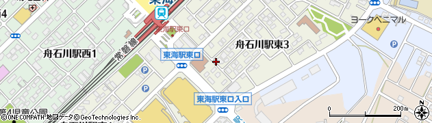 茨城県那珂郡東海村舟石川駅東周辺の地図