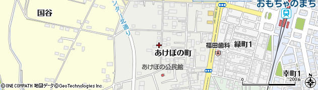 栃木県壬生町（下都賀郡）あけぼの町周辺の地図