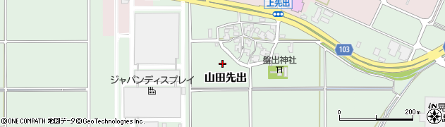 石川県川北町（能美郡）上先出周辺の地図