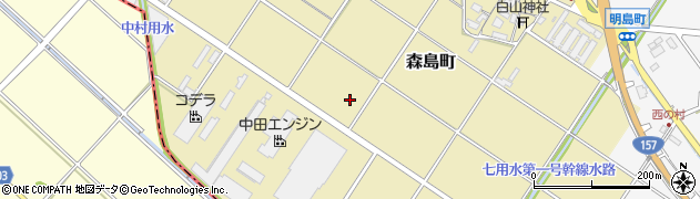 石川県白山市森島町（う）周辺の地図
