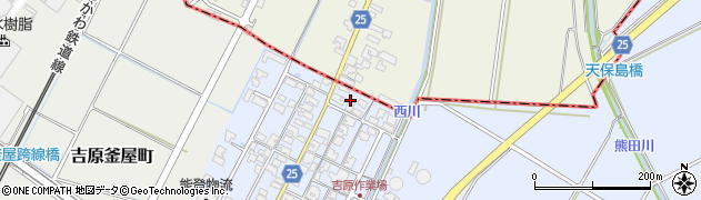 石川県能美市吉原町ヲ周辺の地図