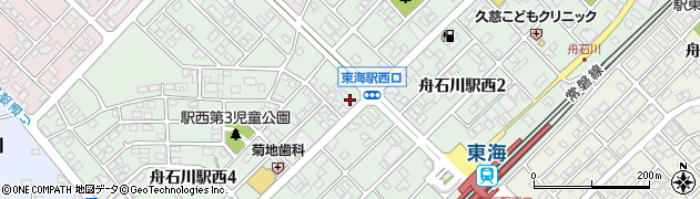 茨城県東海村（那珂郡）舟石川駅西周辺の地図