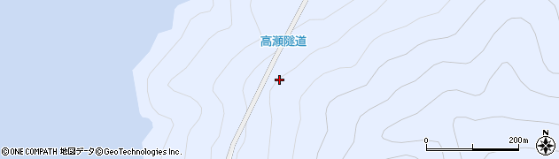 高瀬隧道周辺の地図