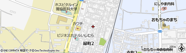 栃木県下都賀郡壬生町緑町周辺の地図