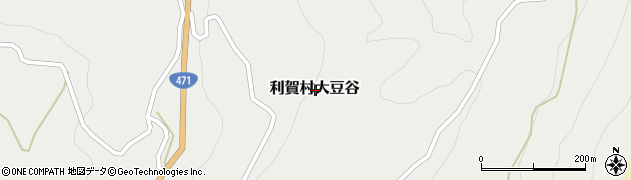 富山県南砺市利賀村大豆谷周辺の地図