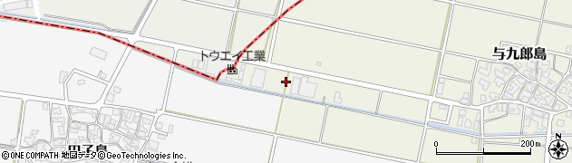 石川県川北町（能美郡）与九郎島（ヌ）周辺の地図