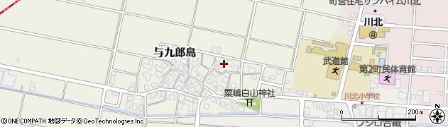石川県川北町（能美郡）与九郎島（ハ）周辺の地図