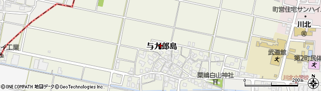 石川県川北町（能美郡）与九郎島（ホ）周辺の地図