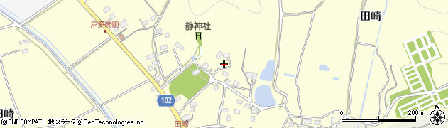 茨城県那珂市田崎周辺の地図