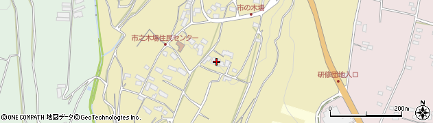 群馬県前橋市富士見町市之木場周辺の地図