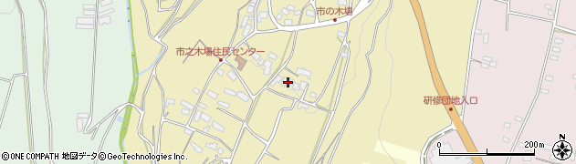 群馬県前橋市富士見町市之木場周辺の地図