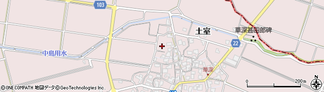 石川県川北町（能美郡）土室周辺の地図