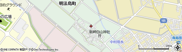 石川県白山市明法島町周辺の地図