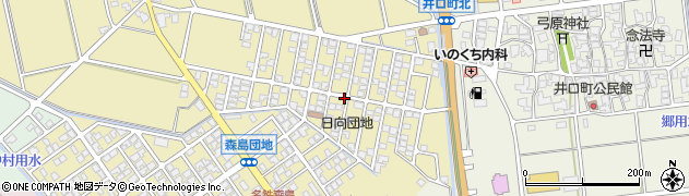 石川県白山市日向町（ホ）周辺の地図