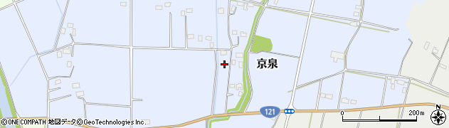 栃木県真岡市京泉周辺の地図