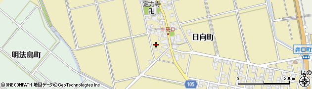 石川県白山市日向町（ト）周辺の地図