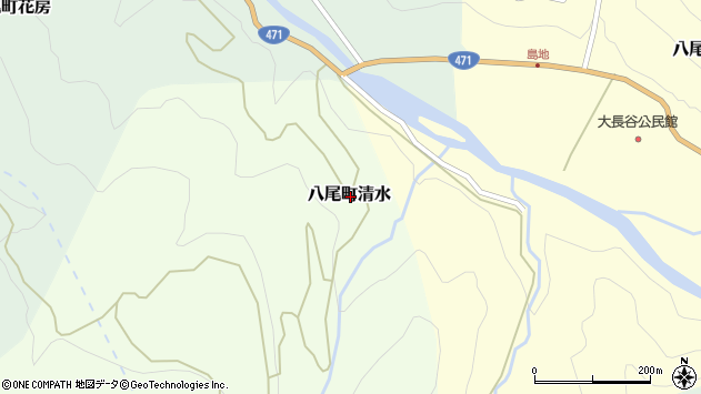 〒939-2433 富山県富山市八尾町清水の地図