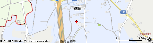 栃木県河内郡上三川町磯岡周辺の地図
