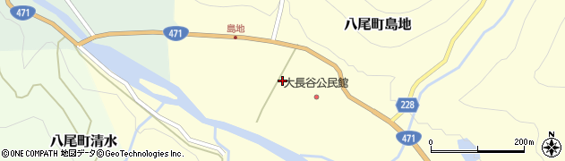 富山市役所八尾行政サービスセンター　大長谷交流センター周辺の地図