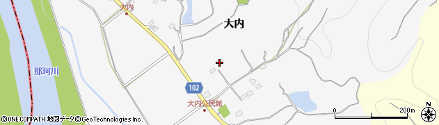 茨城県那珂市大内524周辺の地図