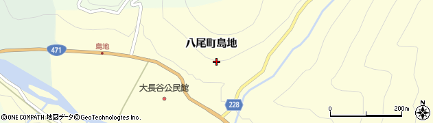 富山県富山市八尾町島地周辺の地図