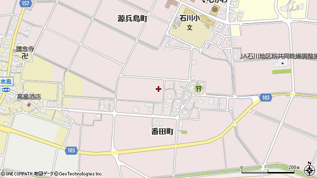 〒924-0856 石川県白山市番田町の地図