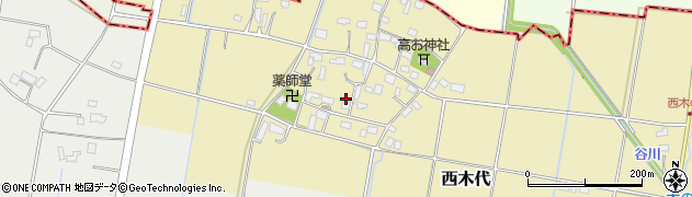 栃木県河内郡上三川町西木代周辺の地図