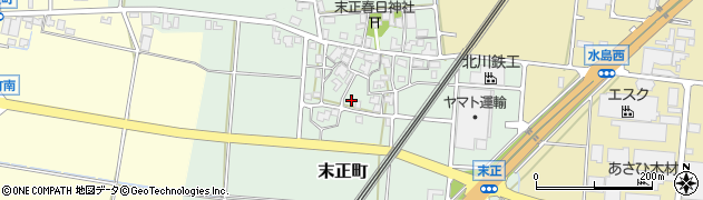石川県白山市末正町（ヘ）周辺の地図