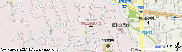 豊秋公民館入口周辺の地図